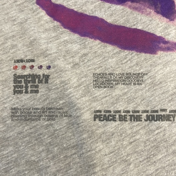 Roxy VNeck Peace Be The Journey Large T Shirt - Picture 5 of 6